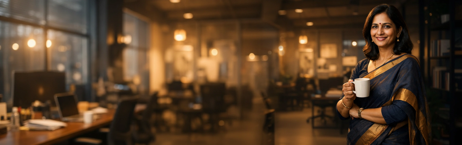 Indian woman working from home on laptop